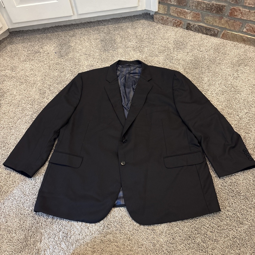 Brooks Brothers Madison Men's 100% wool Navy Blazer 53R 2-Button Striped Lining